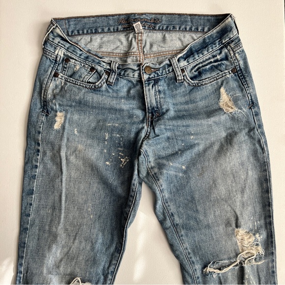 Vintage Jeans Abercrombie & Fitch Destroyed Straight Leg Light-wash Size 6 - Picture 2 of 6